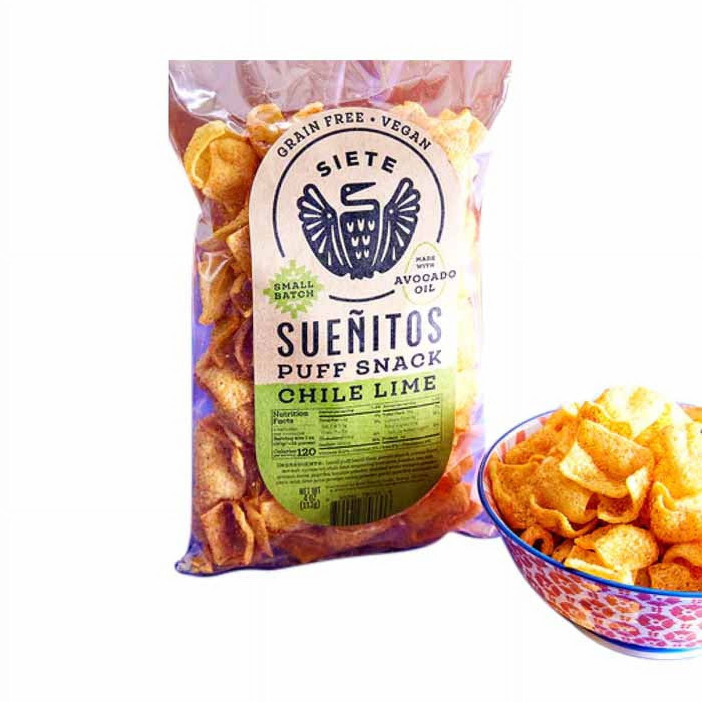 Siete Gluten-Free Grain Free Chile Lime Puff Snacks 4 oz