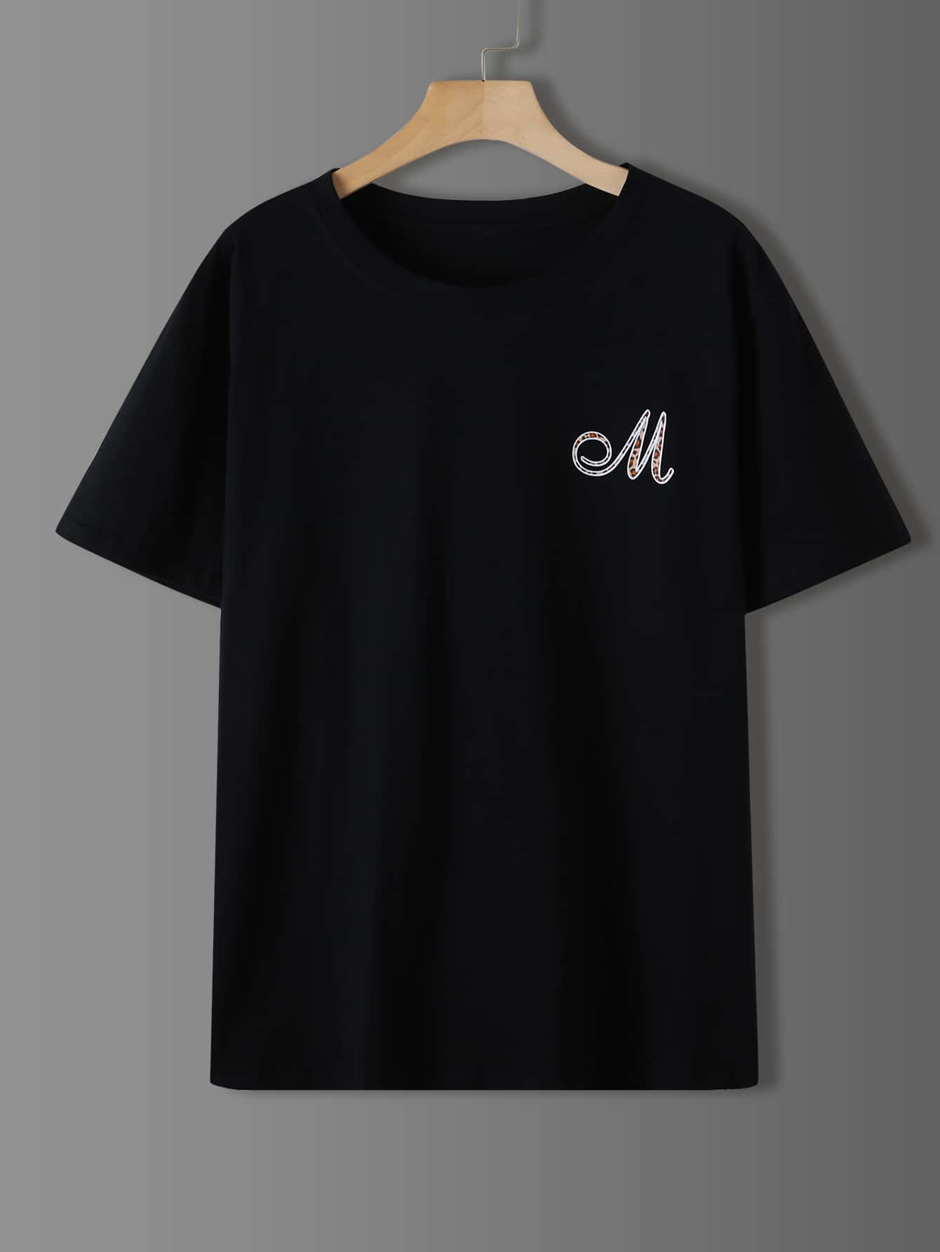 Men Leopard Letter Graphic Tee 2022 