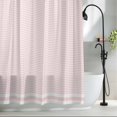 thumbnail image 2 of Farmhouse Pink White Striped Waterproof Shower Curtain, Large 72"x78" Washable Polyester Fabric Shower Curtains for Bathroom, Modern Stripes Decorative Bathtub Curtain Sets with Hooks, 2 of 9