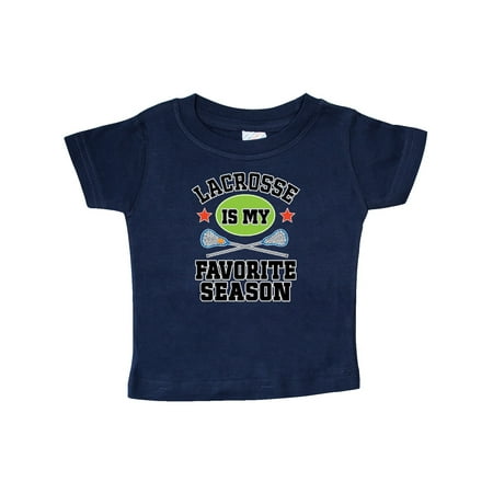 

Inktastic Lacrosse Is My Favorite Season Gift Baby Boy or Baby Girl T-Shirt