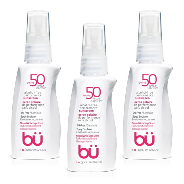 Spray de protección solar con SPF 50 para rostro y cuerpo de 30 ml (paquete de 3)