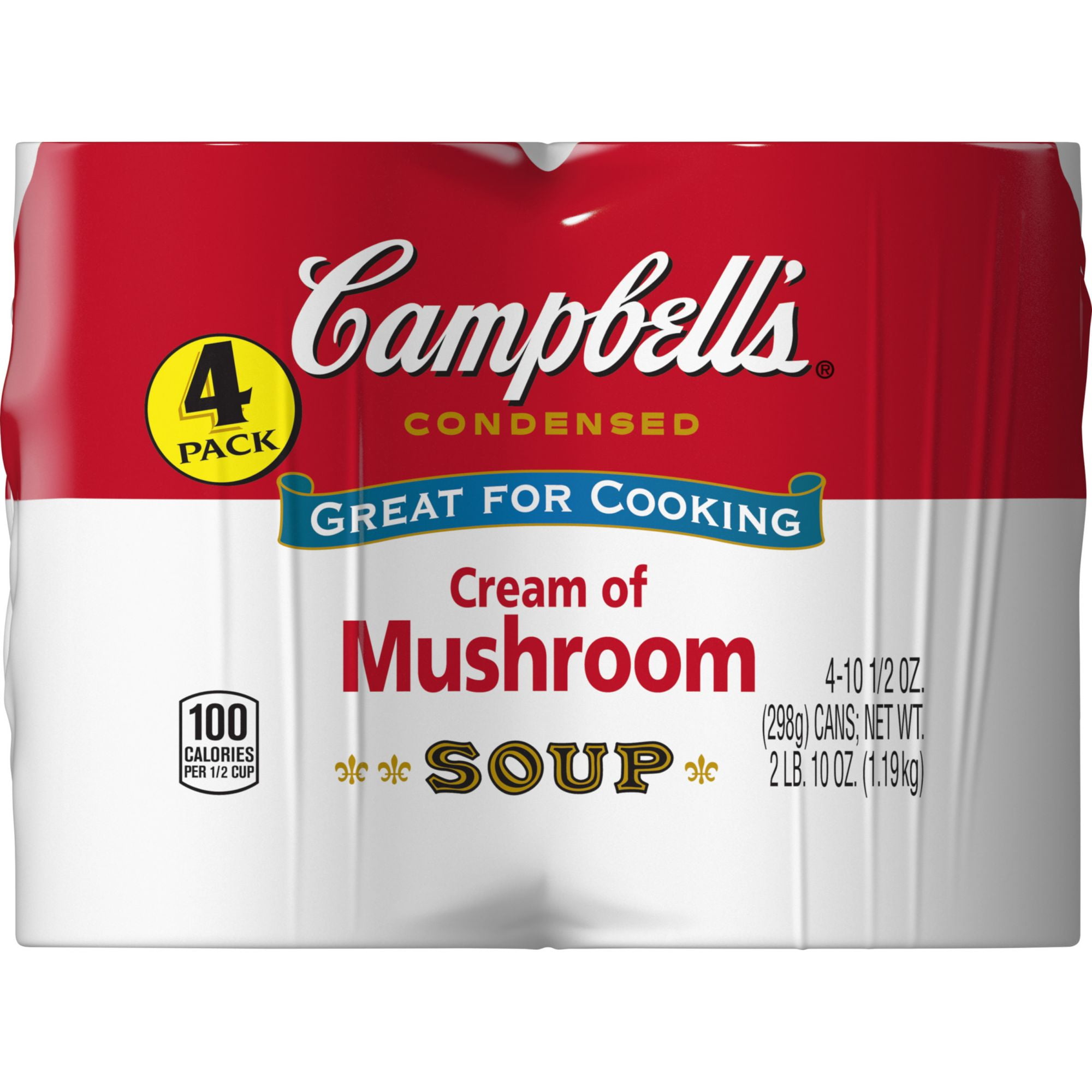 Campbell's Cream of Mushroom Cooking Soup, New Food 4 Pk. - Walmart.com