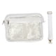 thumbnail image 1 of Bolsa de mensajero Bolsa de hombro transparente PVC Cremallera impermeable Correa ajustable Monedero de gran capacidad para viajes Blanco, 1 of 12
