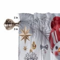 thumbnail image 5 of Winter Christmas Curtain Valances Set Snowman Squirrel Christmas Tree Berry Kitchen Curtains 24&nbsp;inch Length Rod Pocket Valance and Tiers 3 Piece Set Small Bedroom Bathroom Laundry Decor, 5 of 7