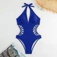 thumbnail image 5 of Wowcloth Womens Swimsuits Women's Retro Solid Color Swimsuit Conservative Jumpsuit Bodysuit Swimsuit, 5 of 6