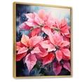 thumbnail image 2 of Designart "Poinsettia Flower painting" Floral & Botanical Floater Framed Canvas Print, 2 of 7