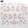 thumbnail image 2 of Joernso 3D Embossed Pink Flowers Design Nail Art Decal Tips Stickers Manicure Tool, 2 of 7