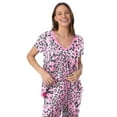 thumbnail image 4 of Layla Women's Sleepwear 2-Piece Knit Short Sleeve Top and Pant Pajama Set, Sizes XS-4X, 4 of 6