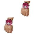 thumbnail image 4 of relayinert Bracelet Extensible Unique avec Roses en Satin Faites à la Main pour un Style Élégant Facile à Porter N27 Violet Rouge 2ensemble, 4 of 6