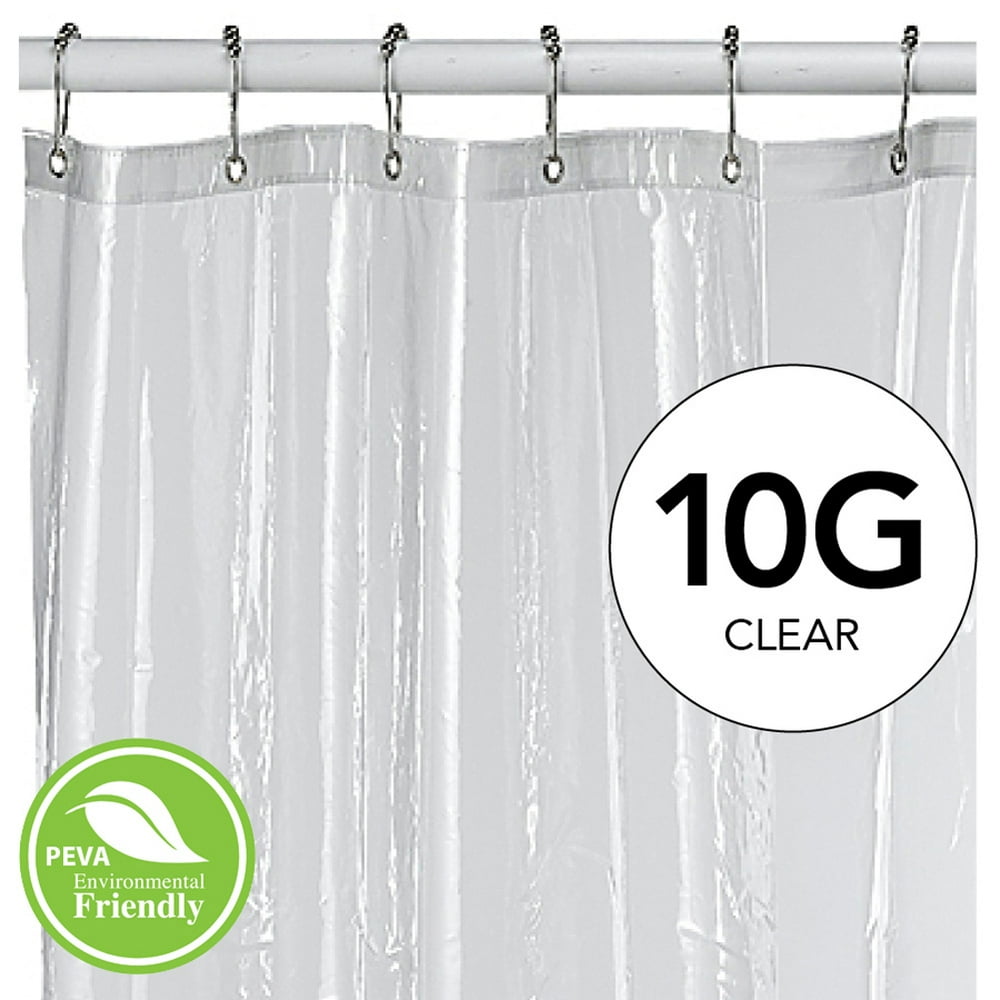 Bath Bliss Splash Guard Hotel Weight PEVA Shower Curtain Liner, Clear, 70x72 Inches Walmart