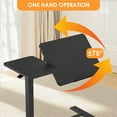 thumbnail image 3 of Table de Chevet Mobile au-Dessus du Lit avec Plateau Semi-Renversable et Roulettes Cachées, Bureau Assis-Debout à Hauteur et Angle Réglables, Bureau Roulant pour Ordinateur Portable pour la Maison, le Bureau, l'Étude, 3 of 10