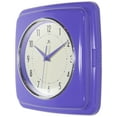 thumbnail image 3 of Infinity Instruments Retro Square Veri Periwinkle Plastic 9.25-inch Analog Wall Clock, 3 of 7