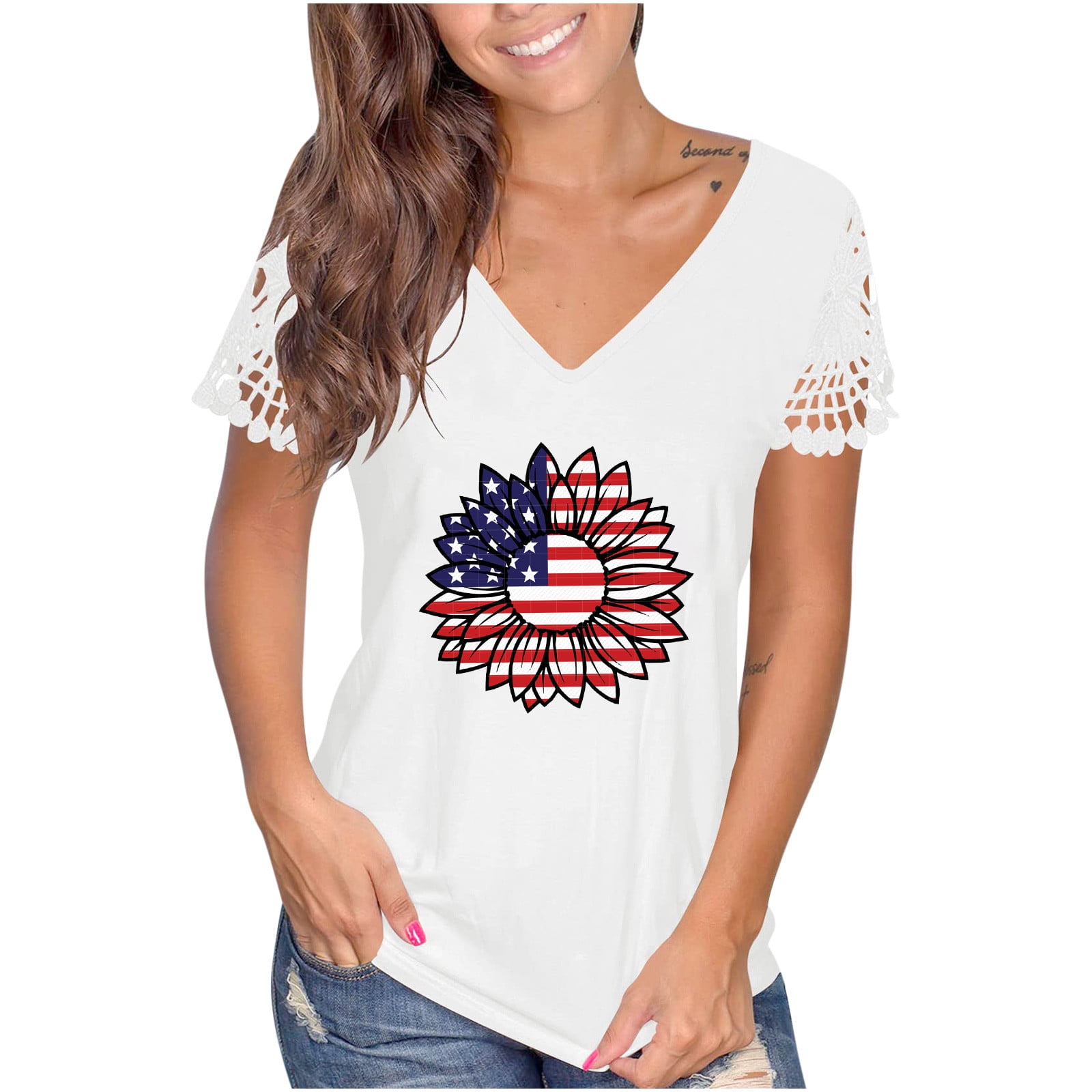 Womens Patriotic Shirts Plus 