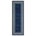 thumbnail image 5 of Garvee 2'x6' Washable Runner Rug Modern Bordered Rug Floral Rug Non Slip Bedroom Runner for Laundry Room Kitchen, Blue, 5 of 7