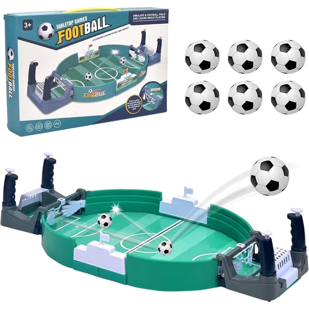 mini juego de fútbol de mesa con 6 balones de fútbol, juego de fútbol de mesa, juego de mesa deportivo familiar para niños, adultos, fiesta de cumpleaños, regalo de la Copa Mundial