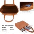 thumbnail image 3 of Bolsos de mano para mujer, sencillos, de piel sintética, con asa superior, para el trabajo, la escuela, las compras, con cremallera y bolsillo interior., 3 of 4