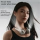 thumbnail image 2 of Portable Neck Fan, 1600mAh Rechargeable Wearable Personal Fan with 5 Speeds Adjustable, Neck Fan for Outdoor, 2 of 5