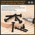 thumbnail image 4 of 20Pack M5-0.8 x 40mm Flat Round Head Machine Screws, Phillips Drive Fastener, 4 of 7