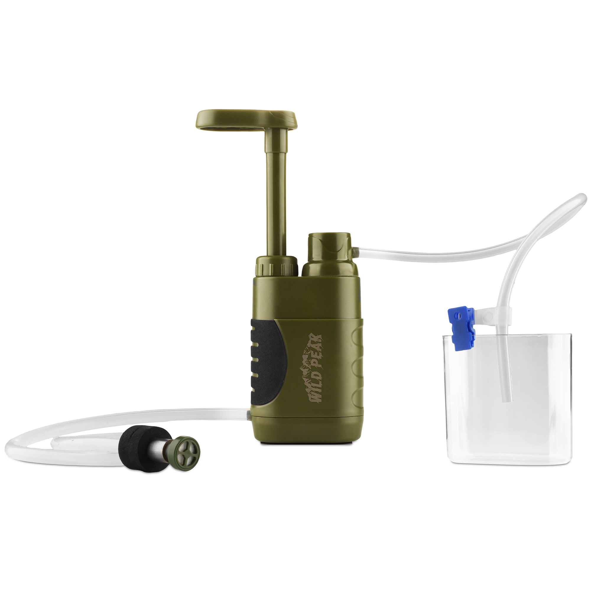 Wild Peak Stay Alive-3 Outdoor Tactical 4-Stage Water Filter Emergency Pump with Activated Carbon for Survival, Camping, Hiking, Climbing, Backpacking (5000 Liters)