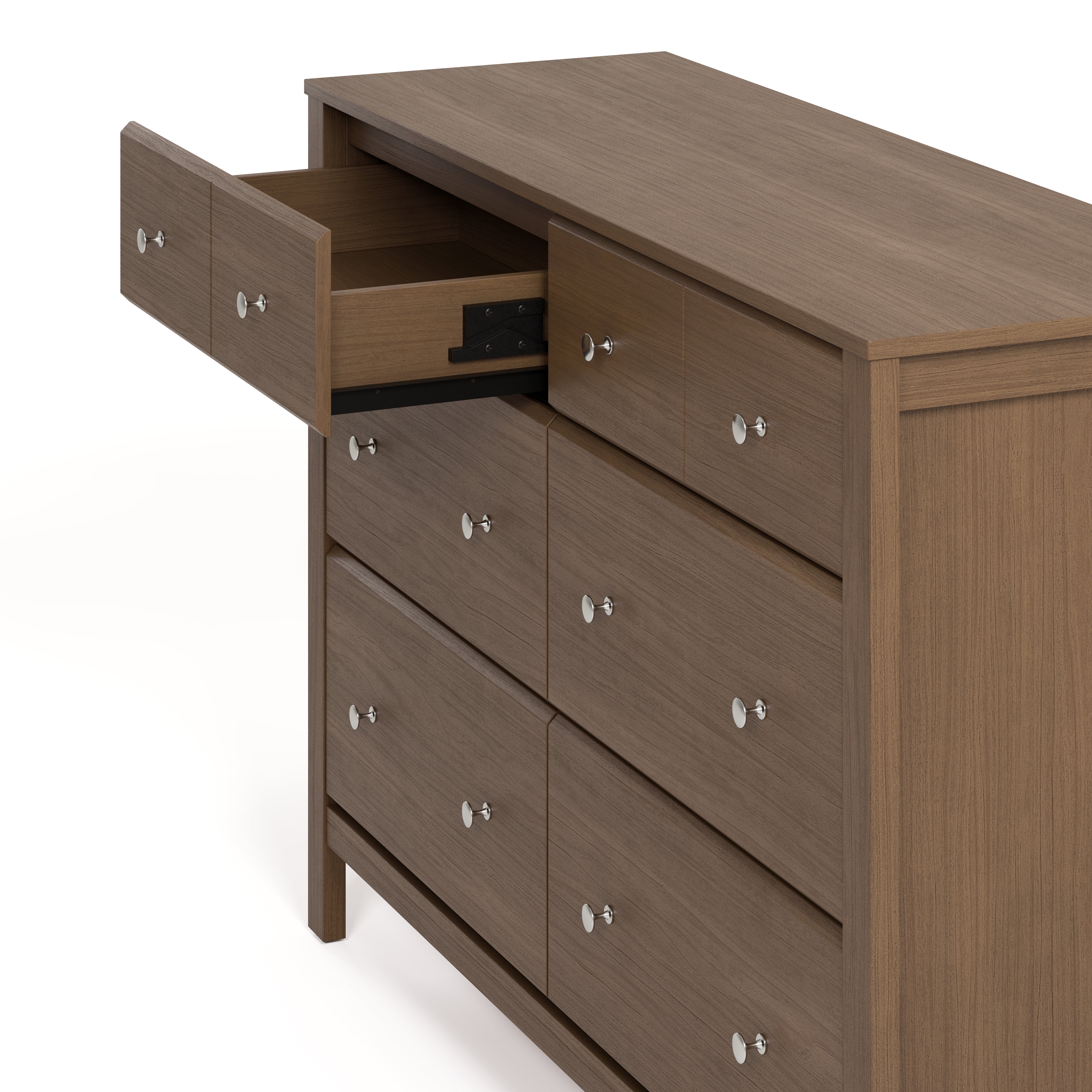 Storkcraft Horizon 6 Drawer Nursery Double Dresser, Hazelnut