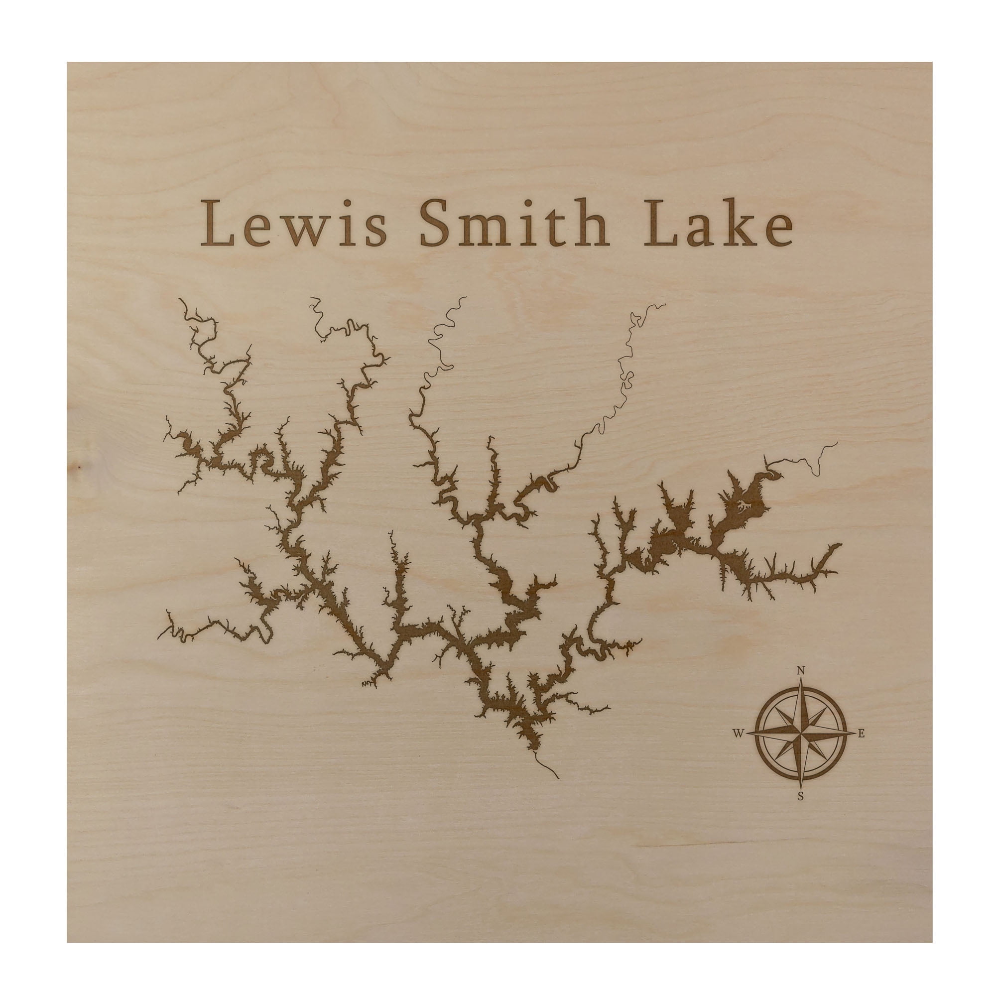 Lewis Smith Lake Map 12x12