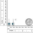 thumbnail image 2 of Gem Stone King 925 Sterling Silver Dangle Earrings Cushion Topaz and Moissanite (4.55 Cttw), 2 of 3