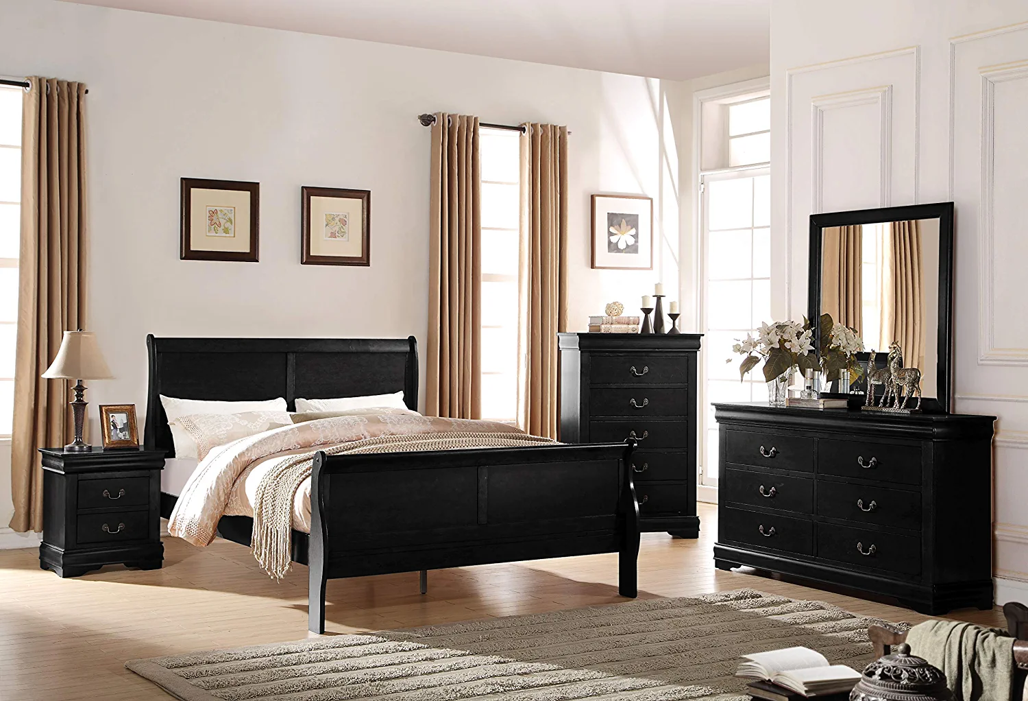 DAE 5-Piece Bedroom Set Bed, Dresser, Chest and 2 Nightstands - image 1 of 10