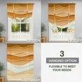 thumbnail image 3 of Tie Up Curtains for Windows Yellow Beach Waves Valance Adjustable Balloon Curtain Abstract Water Lines Tie Up Shades for Kitchen Living Room Bedroom Privacy Curtain Drape 34x45 Inch, 3 of 9