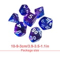 thumbnail image 3 of Langgg 1 Set Polyhedral Dice Double Color Acrylic Toys Interesting Role Playing Games Craps Entertainment Accessory for Math Teaching Clean purple blue, 3 of 6