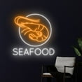 thumbnail image 3 of Handmadetneonsign Seafood Shrimp Neon Sign, Sea Food Led Sign, Shrimp Led Light, Shrimp Seafood, 3 of 5