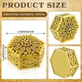 thumbnail image 3 of 24 Cajas de Dulces Hexagonales Huecas A Granel, Regalos Indios para Pooja, Contenedores Decorativos para Dulces, Caja Hexagonal Dorada., 3 of 5