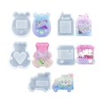 thumbnail image 3 of Silicone Mold Type 5-piece Set Interior Diy Handmade Pendant Keychain Ornament Resin Mold Decoratio, 3 of 4