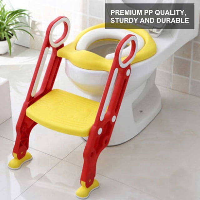 Silla Ajustable Concalera para Inodoro para Bebés Pequeños Con Amohadilla Suave, Reposabrazos para Mayor Seguridad, Pies Antideslizantes, Formació de Hábados