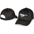 thumbnail image 3 of Ford Mustang Pony Logo Baseball Cap Car Auto Racing Hat Black Official Licensed, 3 of 4