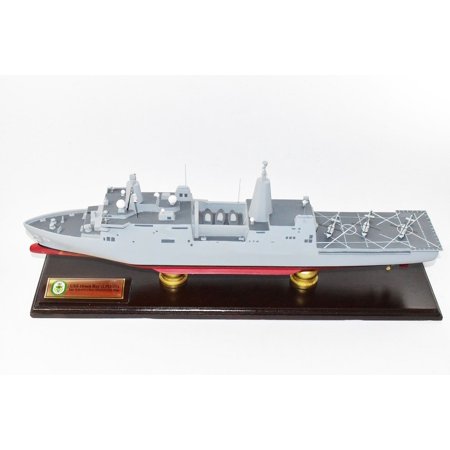 LPD-20 USS Green Bay Amphibious Transport Dock Ship, San Antonio-class, 24 inch, Mahogany Model