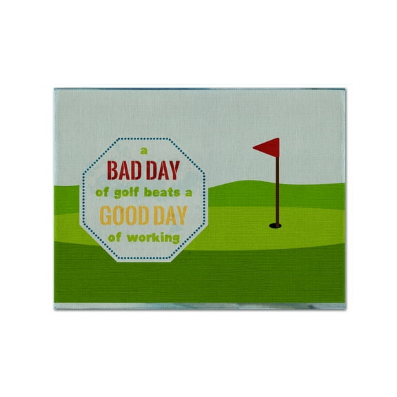 Carolines Treasures SB3091PLMT A Bad Day At Golf Fabric Placemat, Multicolor