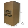 thumbnail image 2 of Drevy Space Savers Wardrobe Moving Boxes With Hanger 20" x 20" x 34" (3 Pack), 2 of 8