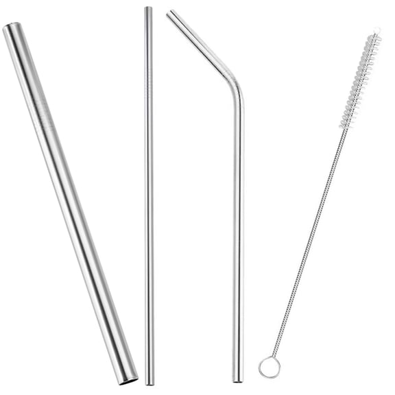 Stainless Steel Straw Water Straws Useful Milk Drinking Giant Metal Smoothie Reusable Drinks
