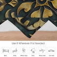 thumbnail image 6 of Vintage Flower Pattern Flannel Blanket for Bed,Travel and Camping, Gold Flower Dark Green Background Super Soft Cozy Blanket for All Seasons 40"x50", 6 of 7