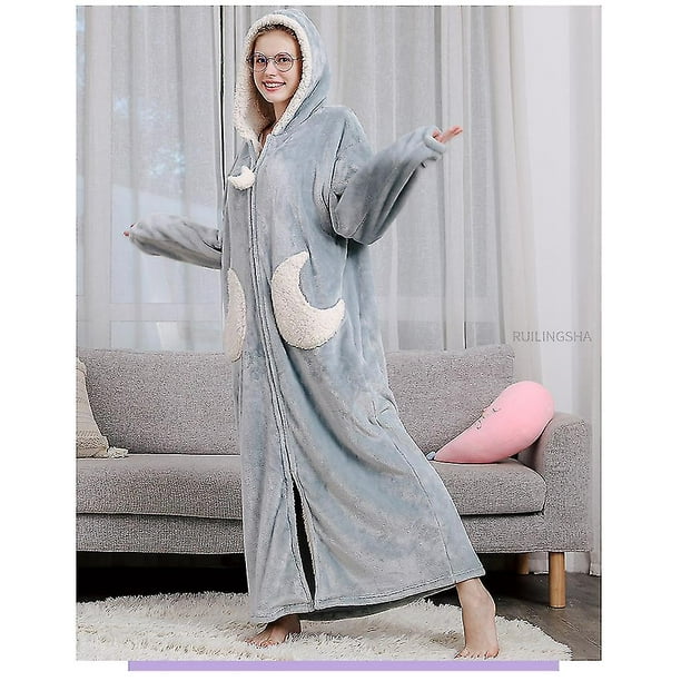 Luxury fleece dressing clearance gowns