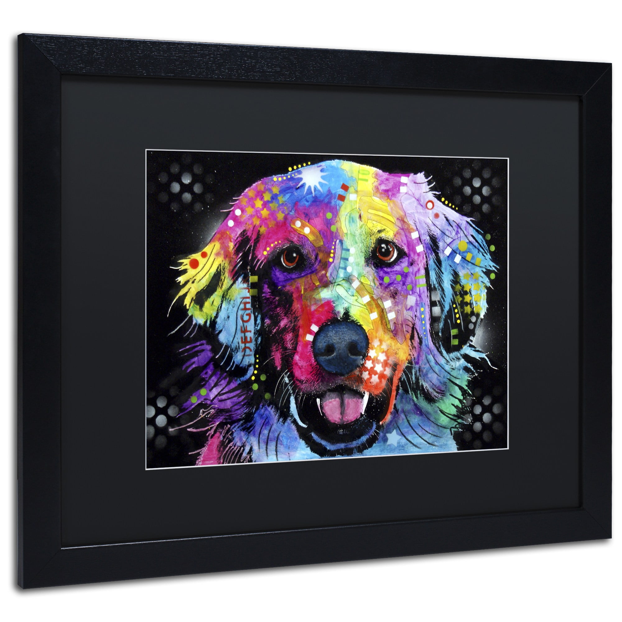 Trademark Fine Art "Golden" Canvas Art by Dean Russo, Black Matte, Black Frame