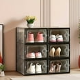 thumbnail image 4 of 6/12/24-Tier Heavy-Duty Shoe Storage Box with Lid - Thickened Stackable Under-Bed Organizer, Easy Assembly Large Capacity Shoe Cabinet for Sneakers, High Heels, Boots - Space-Saving  ﻿, 4 of 19