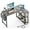 Dark Gray, variant on Mr IRONSTONE L-Shaped Desk with Power Outlets & Monitor Stand, 47 inch, Rustic Brown