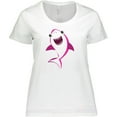 thumbnail image 3 of Inktastic Cute Shark, Little Shark, Pink Shark Women's Plus Size T-Shirt, 3 of 5