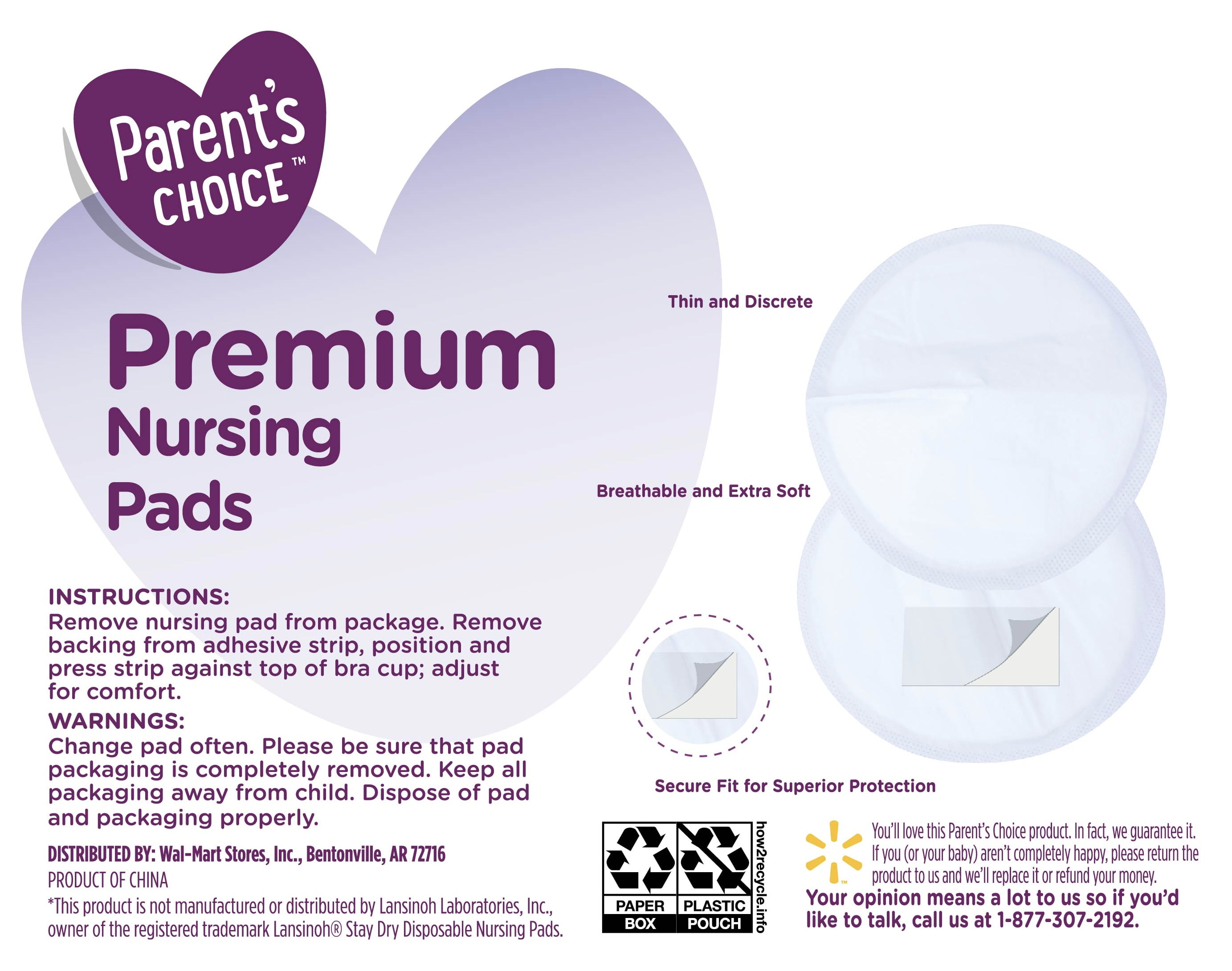 Parent's Choice Disposable Nursing Pads - 120 count