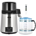 thumbnail image 1 of CO-Z 1750W Countertop Water Distiller with Dual Temperature Display Timer, 1.1 Gallon Distilled Water Machine with Glass Container, 4L 304 Stainless Steel Distilled Water Maker for Home Office Travel, 1 of 8