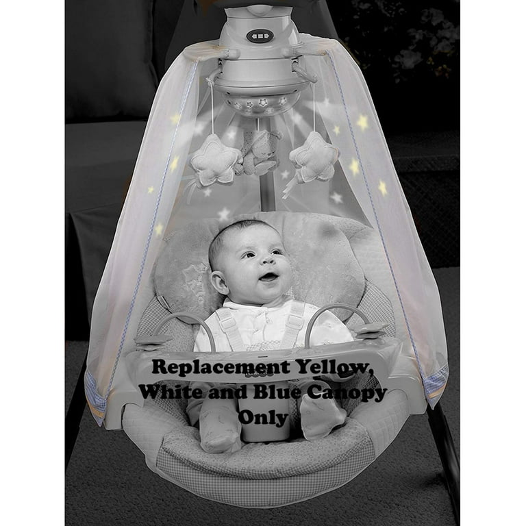 Replacement Canopy for Fisher Price Starlight Papasan Cradle Swing K7924 Includes Yellow White and Blue 1 Canopy Walmart