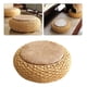 thumbnail image 1 of Tatami Floor Pillow Transpirable Redondo Hecho a mano Estilo chino Futon  Beige Cola Cojín de paja para sentarse, 1 of 8