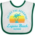 thumbnail image 3 of Inktastic Summer Enjoy the Sunshine Laguna Beach California in Blue Boys or Girls Baby Bib, 3 of 4