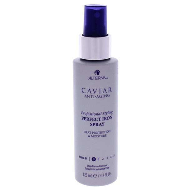 Alterna Caviar Professional Styling Perfect Iron Spray, 4.2 Fl Oz | Provides Heat Protection & High Shine | Sulfate Free  - Pack of 2